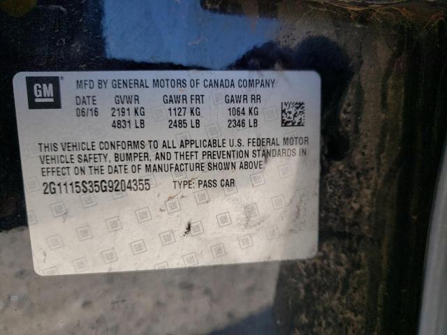 Photo 10 from auction – 2016 CHEVROLET IMPALA LT with VIN 2G1115S35G9204355