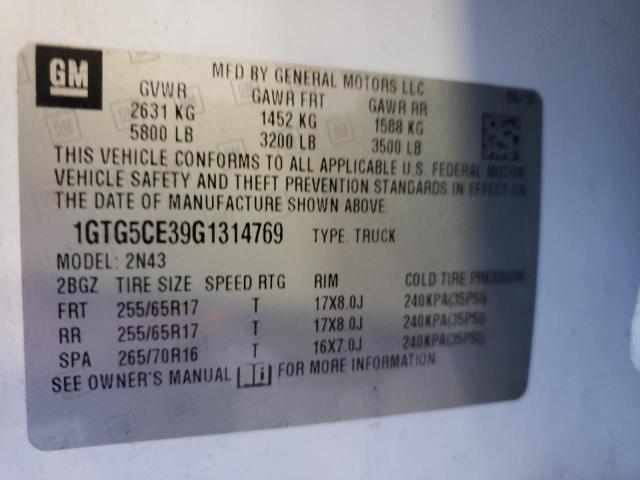 Photo 10 from auction – 2016 GMC CANYON SLE with VIN 1GTG5CE39G1314769