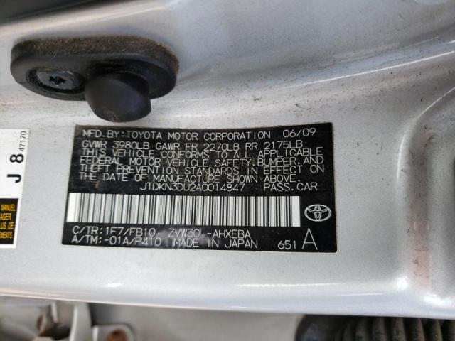 Photo 10 from auction – 2010 TOYOTA PRIUS with VIN JTDKN3DU2A0014847