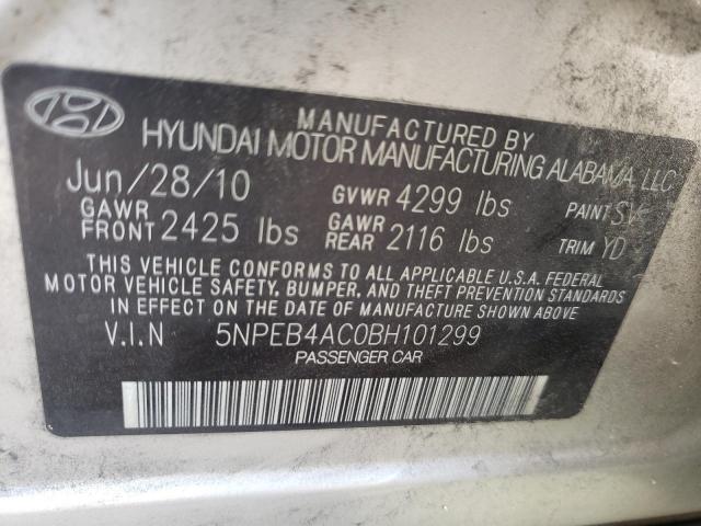 Photo 10 from auction – 2011 HYUNDAI SONATA GLS with VIN 5NPEB4AC0BH101299