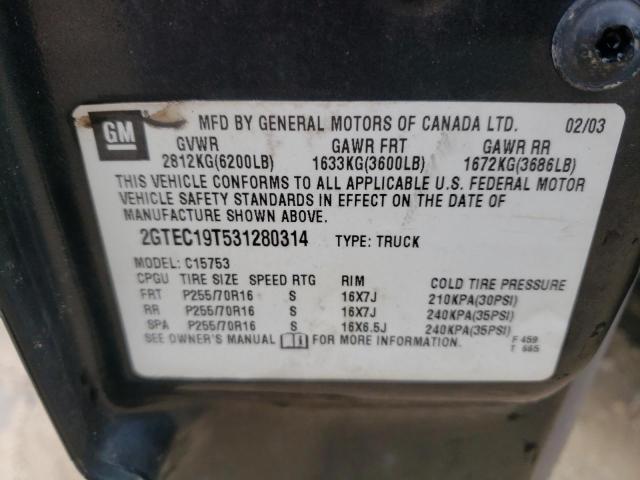Photo 10 from auction – 2003 GMC NEW SIERRA with VIN 2GTEC19T531280314