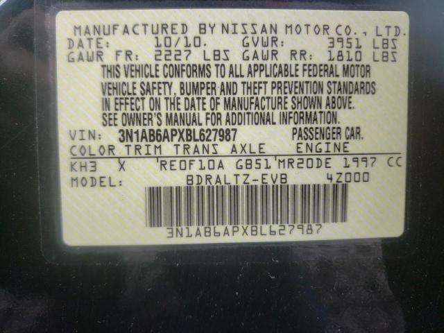 Photo 10 from auction – 2011 NISSAN SENTRA 2.0 with VIN 3N1AB6APXBL627987