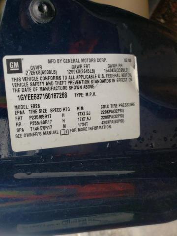 Photo 10 from auction – 2006 CADILLAC SRX with VIN 1GYEE637160187268