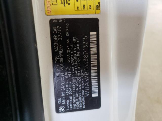 Photo 10 from auction – 2008 BMW 328 I with VIN WBAWB33538P132151