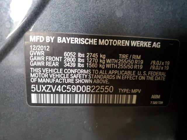 Photo 10 from auction – 2013 BMW X5 XDRIVE3 with VIN 5UXZV4C59D0B22550