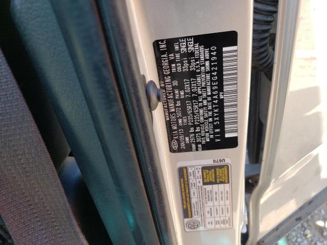 Photo 10 from auction – 2014 KIA SORENTO LX with VIN 5XYKT4A69EG421940