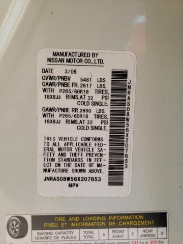 Photo 10 from auction – 2006 INFINITI FX35 with VIN JNRAS08W56X207653