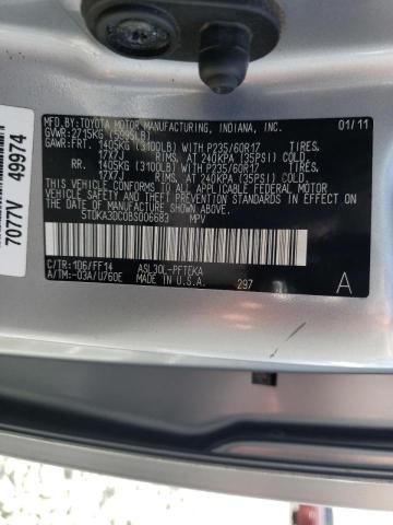 Photo 10 from auction – 2011 TOYOTA SIENNA BAS with VIN 5TDKA3DC0BS006683