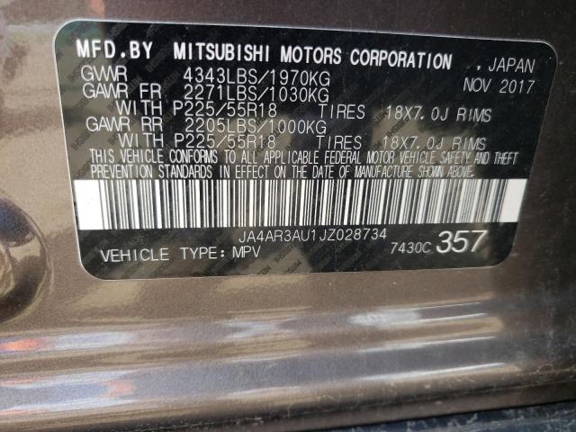 Photo 10 from auction – 2018 MITSUBISHI OUTLANDER with VIN JA4AR3AU1JZ028734