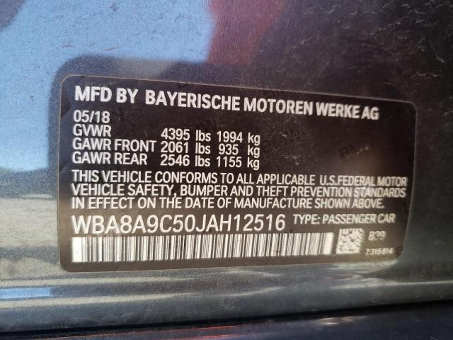 Photo 10 from auction – 2018 BMW 320 I with VIN WBA8A9C50JAH12516