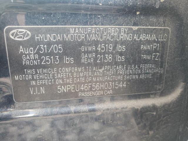 Photo 10 from auction – 2006 HYUNDAI SONATA GLS with VIN 5NPEU46F56H031544