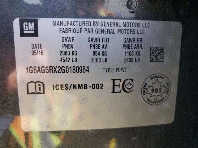 Photo 10 from auction – 2016 CADILLAC ATS with VIN 1G6AG5RX2G0180964