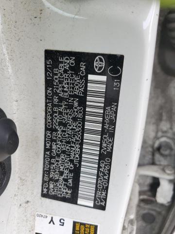 Photo 10 from auction – 2016 TOYOTA PRIUS with VIN JTDKBRFU5G3001803