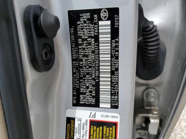 Photo 10 from auction – 2012 TOYOTA CAMRY- SE with VIN 4T1BK1FK8CU510171