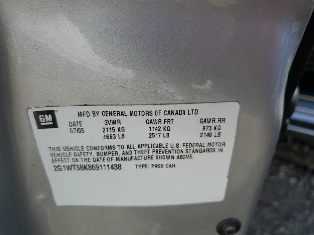 Photo 10 from auction – 2006 CHEVROLET IMPALA LT with VIN 2G1WT58K869111438