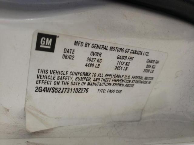 Photo 10 from auction – 2003 BUICK CENTURY CU with VIN 2G4WS52J731102276