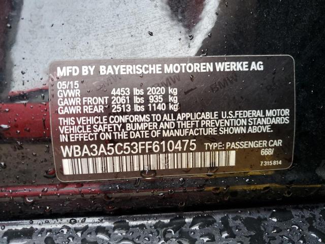 Photo 10 from auction – 2015 BMW 328 I with VIN WBA3A5C53FF610475