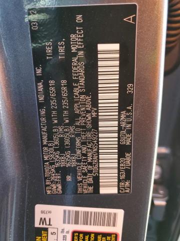 Photo 10 from auction – 2022 TOYOTA HIGHLANDER with VIN 5TDGZRAH7NS549227