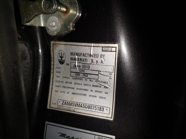 Photo 10 from auction – 2013 MASERATI GRANTURISM with VIN ZAM45VMA5D0075183