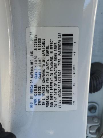 Photo 10 from auction – 2014 HONDA ACCORD EX with VIN 1HGCR2F71EA217837