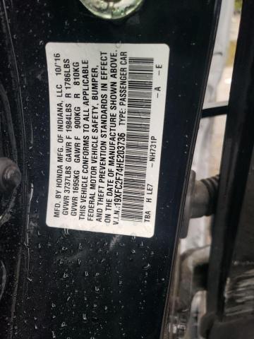 Photo 10 from auction – 2017 HONDA CIVIC EX with VIN 19XFC2F74HE203736