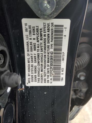 Photo 10 from auction – 2016 HONDA CIVIC LX with VIN 19XFC2F50GE069143