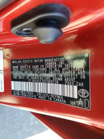 Foto 10 de la subasta – 2013 TOYOTA COROLLA BA con VIN 2T1BU4EE2DC969738