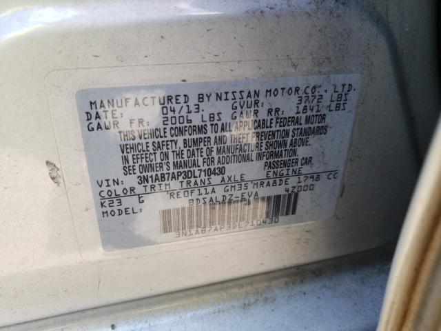 Photo 10 from auction – 2013 NISSAN SENTRA S with VIN 3N1AB7AP3DL710430