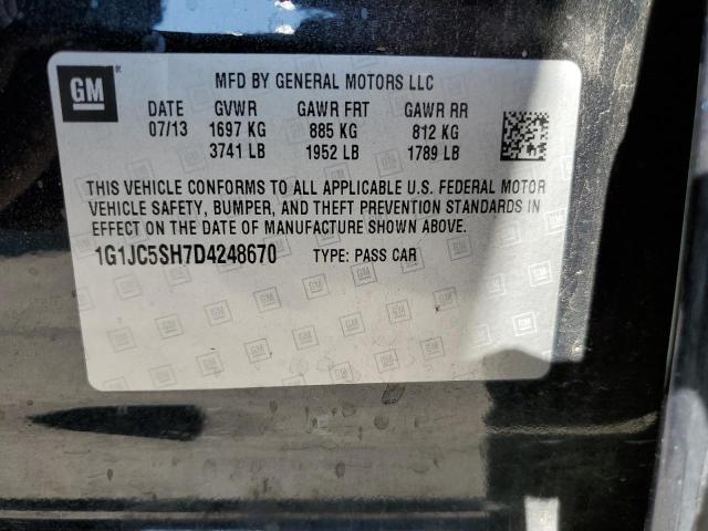 Photo 10 from auction – 2013 CHEVROLET SONIC LT with VIN 1G1JC5SH7D4248670