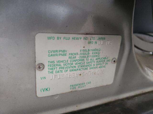 Photo 10 from auction – 2005 SUBARU FORESTER 2 with VIN JF1SG636X5H746008