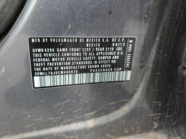 Photo 10 from auction – 2012 VOLKSWAGEN JETTA TDI with VIN 3VWLL7AJ0CM466918