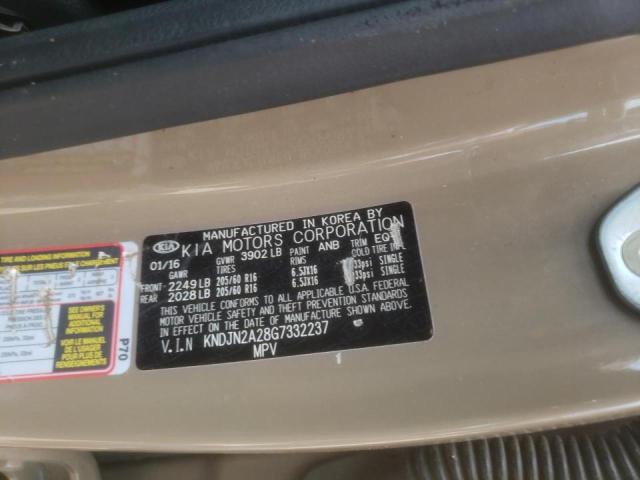 Photo 10 from auction – 2016 KIA SOUL with VIN KNDJN2A28G7332237