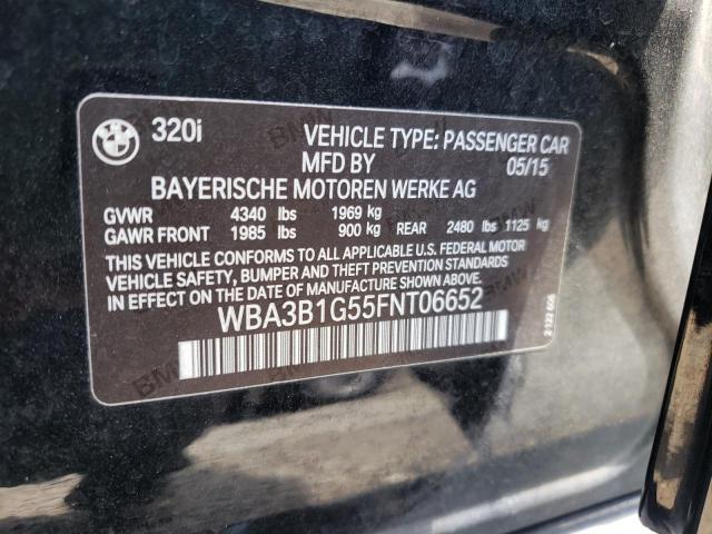Photo 10 from auction – 2015 BMW 320 I with VIN WBA3B1G55FNT06652