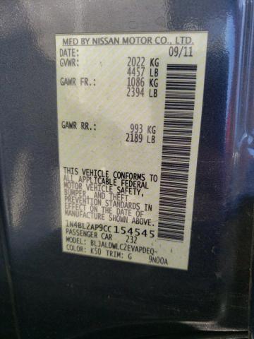 Photo 10 from auction – 2012 NISSAN ALTIMA SR with VIN 1N4BL2AP9CC154545