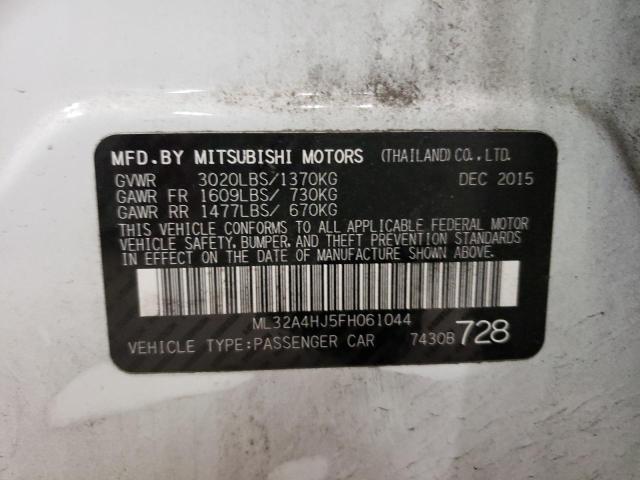Photo 10 from auction – 2015 MITSUBISHI MIRAGE with VIN ML32A4HJ5FH061044