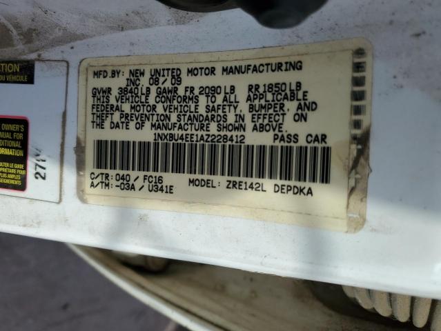 Photo 10 from auction – 2010 TOYOTA COROALLA with VIN 1NXBU4EE1AZ228412