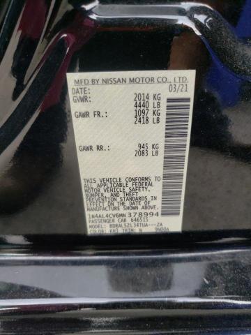Photo 10 from auction – 2021 NISSAN ALTIMA SR with VIN 1N4AL4CV6MN378994