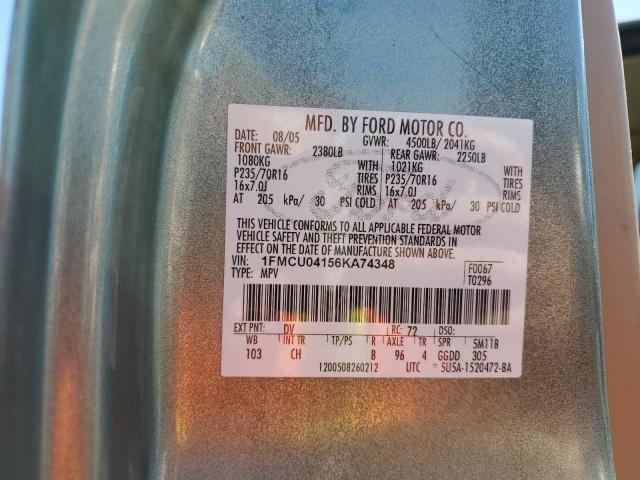 Photo 10 from auction – 2006 FORD ESCAPE LIM with VIN 1FMCU04156KA74348