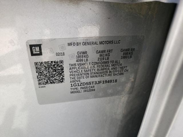 Photo 10 from auction – 2018 CHEVROLET MALIBU LT with VIN 1G1ZD5ST3JF194918