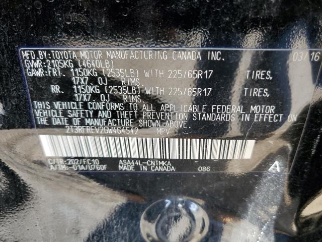 Photo 10 from auction – 2016 TOYOTA RAV4 XLE with VIN 2T3RFREV2GW464542