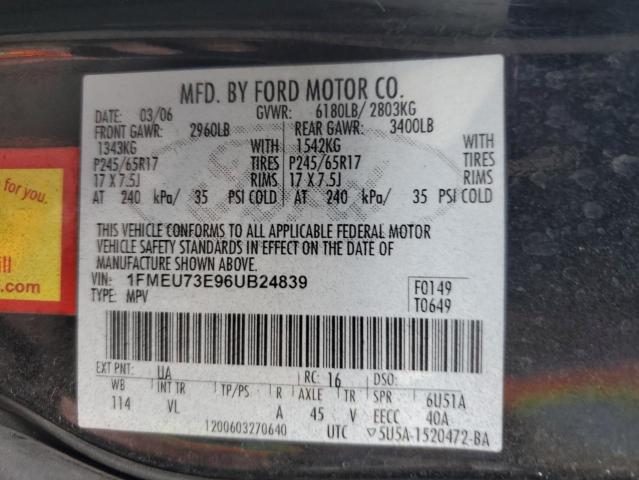 Photo 10 from auction – 2006 FORD EXPLORER X with VIN 1FMEU73E96UB24839