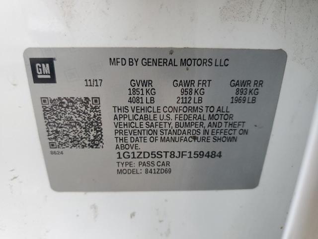 Photo 10 from auction – 2018 CHEVROLET MALIBU LT with VIN 1G1ZD5ST8JF159484