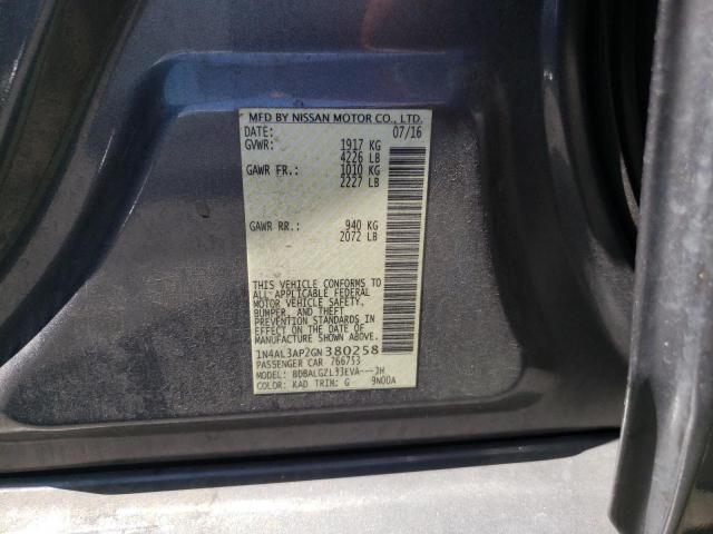 Photo 10 from auction – 2016 NISSAN ALTIMA 2.5 with VIN 1N4AL3AP2GN380258