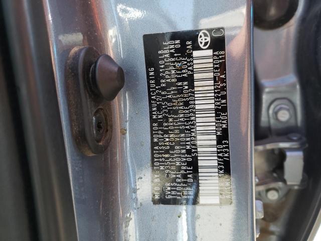 Photo 10 from auction – 2022 TOYOTA COROLLA L with VIN 5YFDPMAE5NP298072