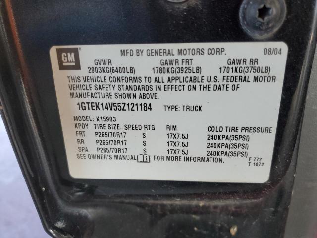 Photo 10 from auction – 2005 GMC NEW SIERRA with VIN 1GTEK14V55Z121184