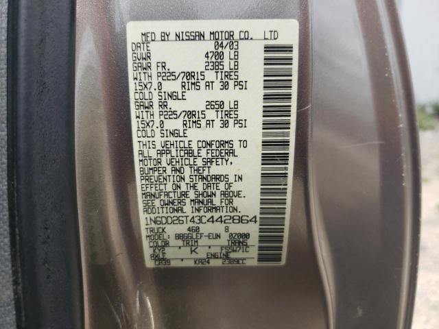Photo 10 from auction – 2003 NISSAN FRONTIER K with VIN 1N6DD26T43C442864