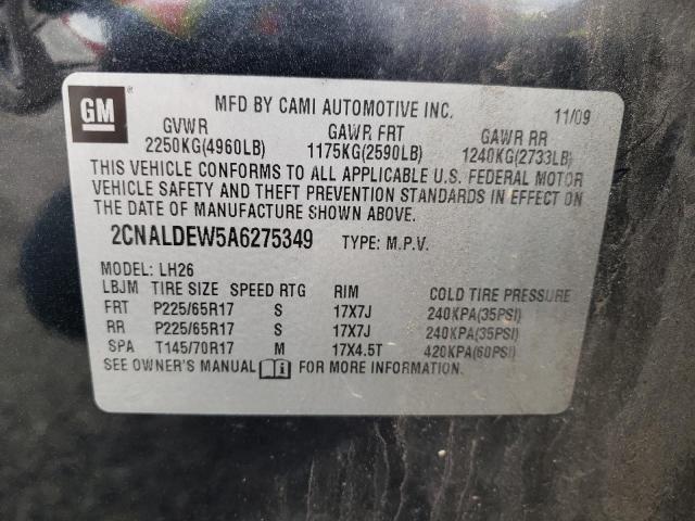 Photo 10 from auction – 2010 CHEVROLET EQUINOX LT with VIN 2CNALDEW5A6275349
