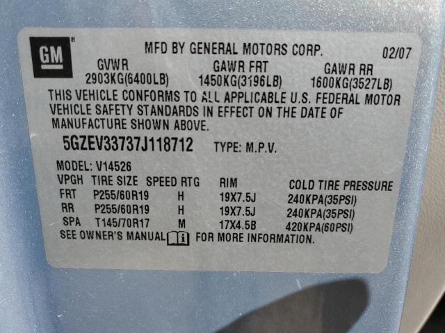 Photo 10 from auction – 2007 SATURN OUTLOOK SP with VIN 5GZEV33737J118712