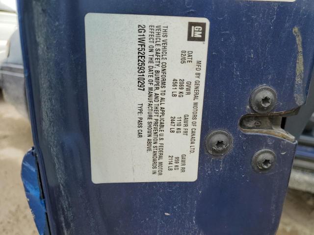 Photo 10 from auction – 2005 CHEVROLET IMPALA with VIN 2G1WF52E259310297