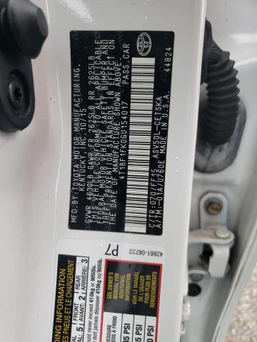 Photo 10 from auction – 2016 TOYOTA CAMRY LE with VIN 4T1BF1FK0GU154017